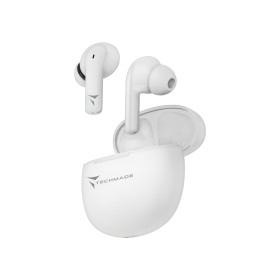 TECHMADE AURICOLARI DOPPIO MIC COLORE BIANCO